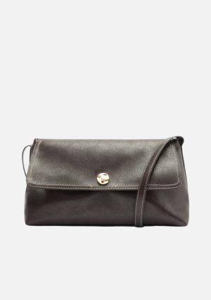 Bolsa Tiracolo Média Rústica Marrom Coffee Anacapri