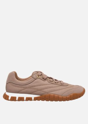 Tênis Feminino Marrom Claro Suede Sola Emborrachada Arezzo
