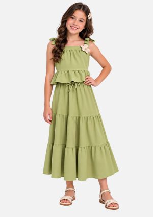 Conjunto Blusa E Saia Midi Em Malha Florence Fakini