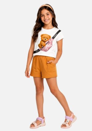 Conjunto Infantojuvenil Menina Ursinho Kyly