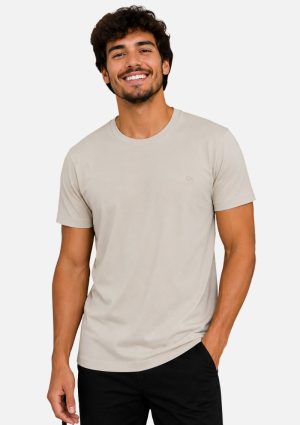 Camiseta Masculina Básica Slim 100% Algodão Ogochi