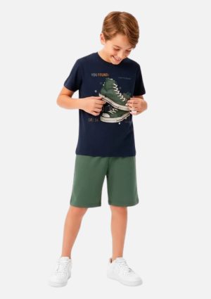 Conjunto InfantoJuvenil Estampado em Algodão Kyly