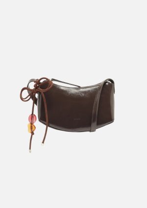 Bolsa Tiracolo Pequena Gummy Marrom  Anacapri