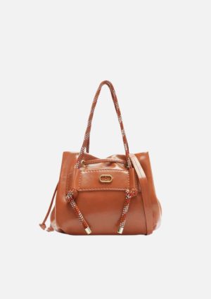 Bolsa Bucket Pequena Cordão Telha Anacapri